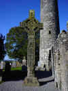 High Cross and Round Tower at Monasterboice (111030 bytes)
