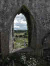 Countryside through Chapel window (114386 bytes)