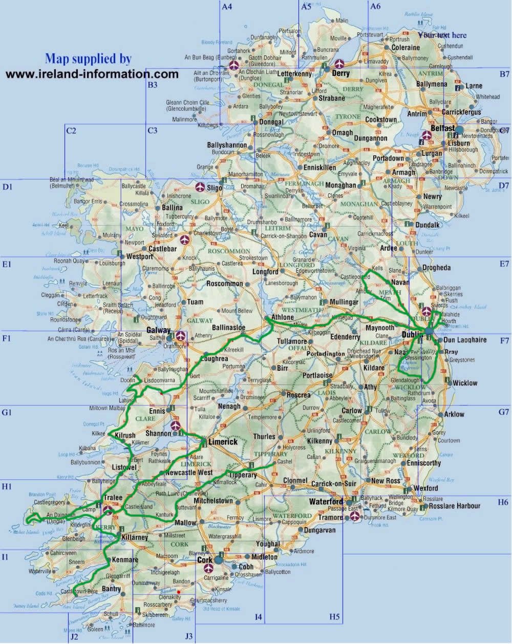 Digital Ireland Tour Map 2004